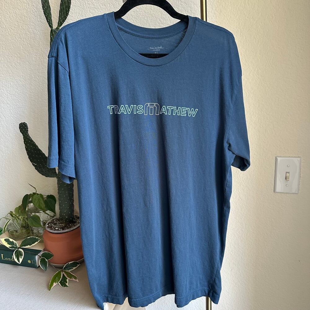 TravisMathew Blue Logo T-Shirt